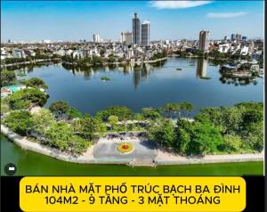TÒA CHDV CAO CẤP MẶT PHỐ TRÚC BẠCH – BA ĐÌNH – VIEW HỒ, – 9 TẦNG – DT 120TR/THÁNG
